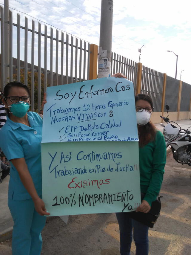 Protesta en el Hospital Regional Lambayeque.