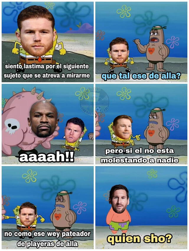 Memes de Canelo Álvarez y Messi