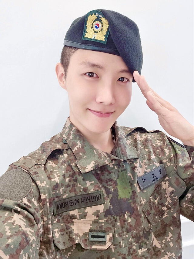  J-Hope, de BTS, en el servicio militar. Foto: Naver   