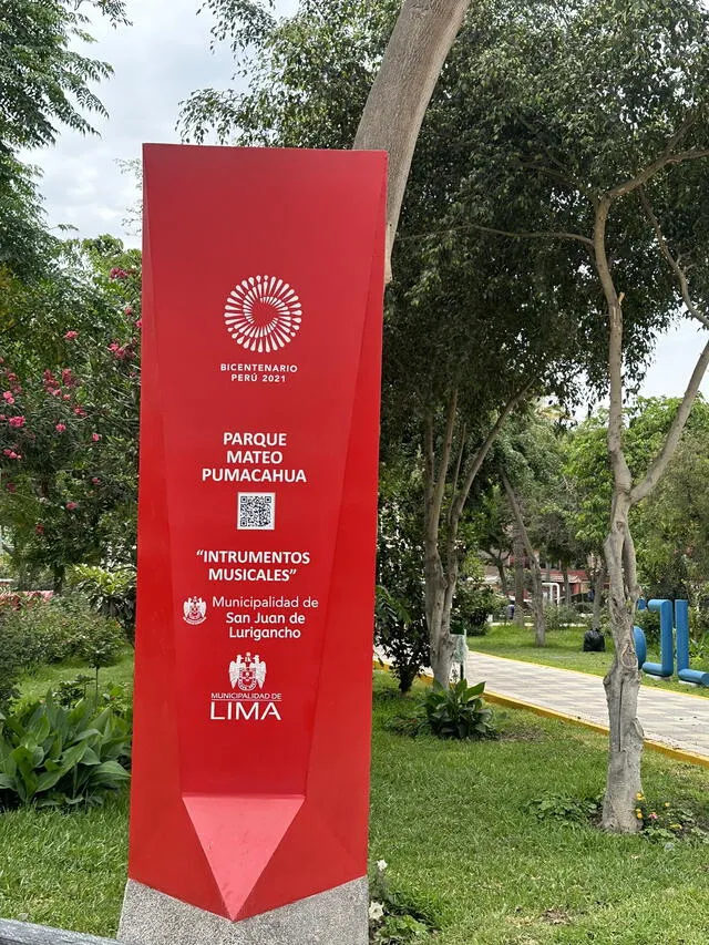 Parque Mateo Pumacahua se renovó con motivos del Bicentenario del Perú. Foto: Municipalidad de Lima    