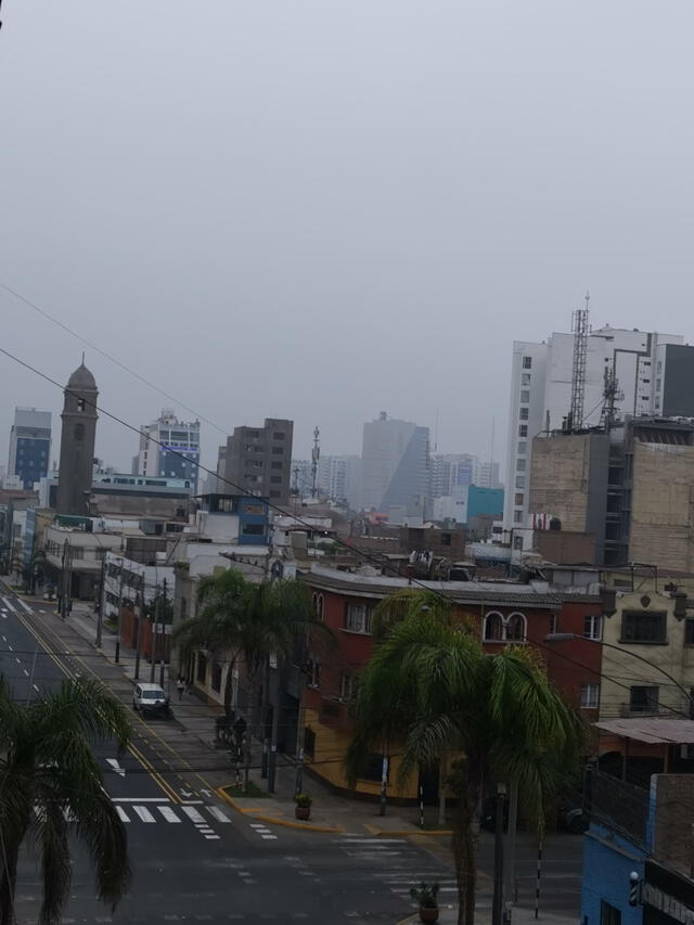 Así amaneció Lima el jueves 18 de abril. Foto: Senamhi   