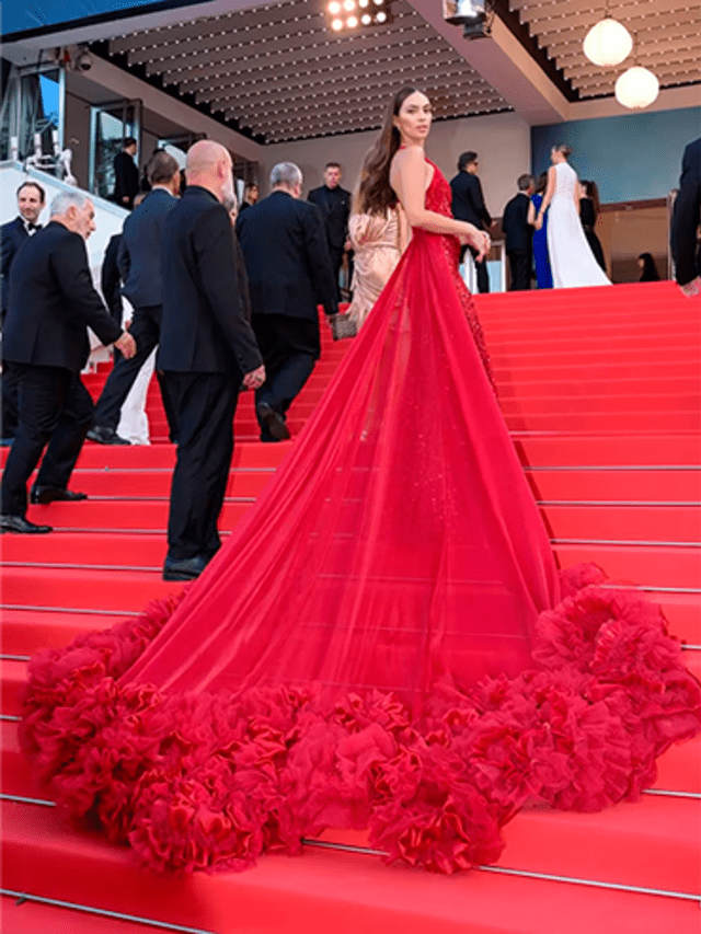 Este es el vestido utilizado por Natalie Vértiz en Cannes. Foto: Instagram Natalie Vértiz   