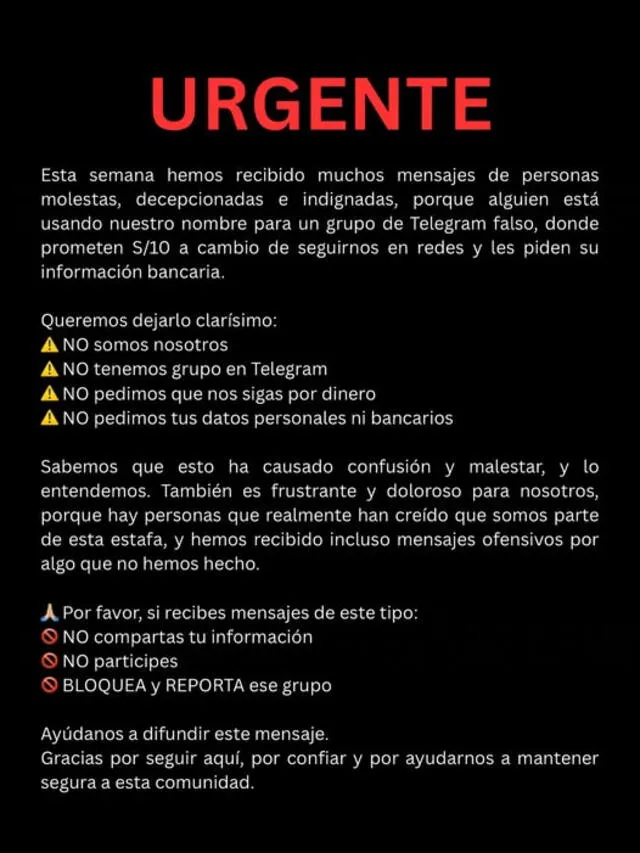  Los integrantes de Zen afirmaron que no piden dinero a cambio de que los sigan en las redes sociales. Foto: composición LR/Zen/Telegram   