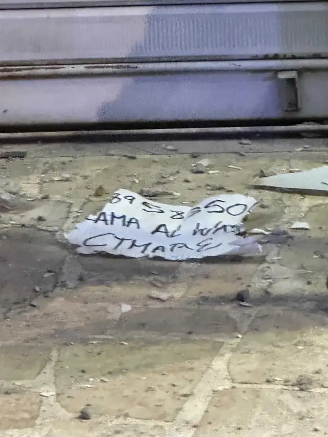 Hallan presunta carta extorsiva. Foto: Yolanda Goicochea   