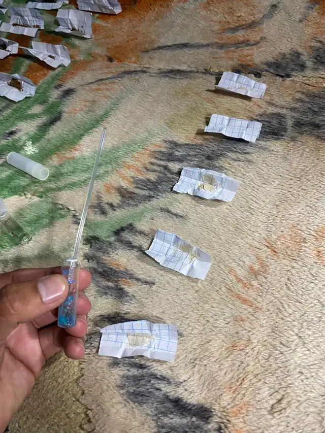 Sustancias ilícitas incautadas en el penal de Socabaya. Foto: PNP Sustancias ilícitas incautadas en el penal de Socabaya. Foto: PNP