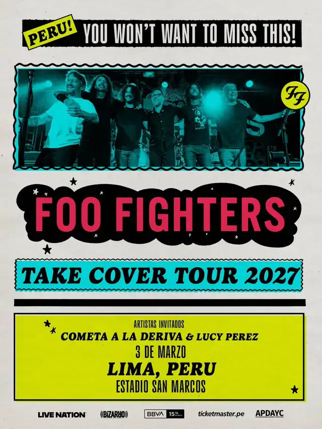 Este será el primer concierto de Foo Fighters en Perú tras más de 30 años de carrera Este será el primer concierto de Foo Fighters en Perú tras más de 30 años de carrera