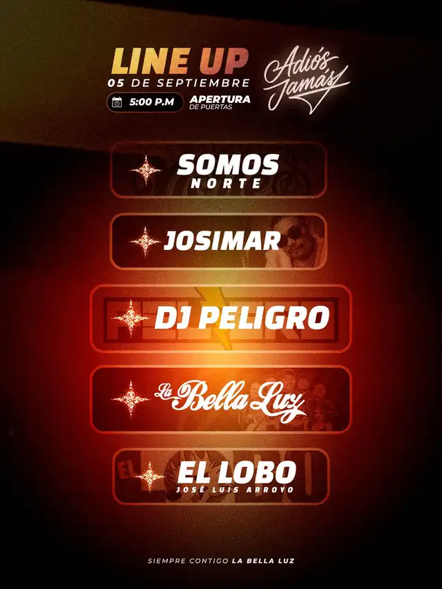 La Bella Luz contará con artistas invitados. La Bella Luz contará con artistas invitados.