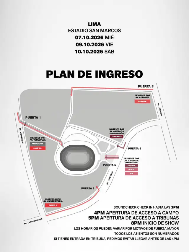 BTS se presentará en Perú los días 7, 9 y 10 de octubre de 2026