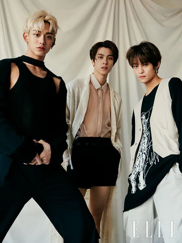 Lucas, Yang Yang y Hendery para el número de mayo de ELLE Korea, 2020.