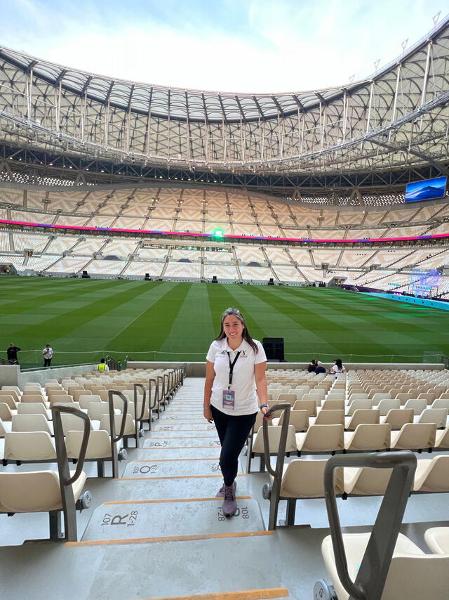 María Paz Villa en el Lusail Stadium, donde se disputará la final del Mundial.
