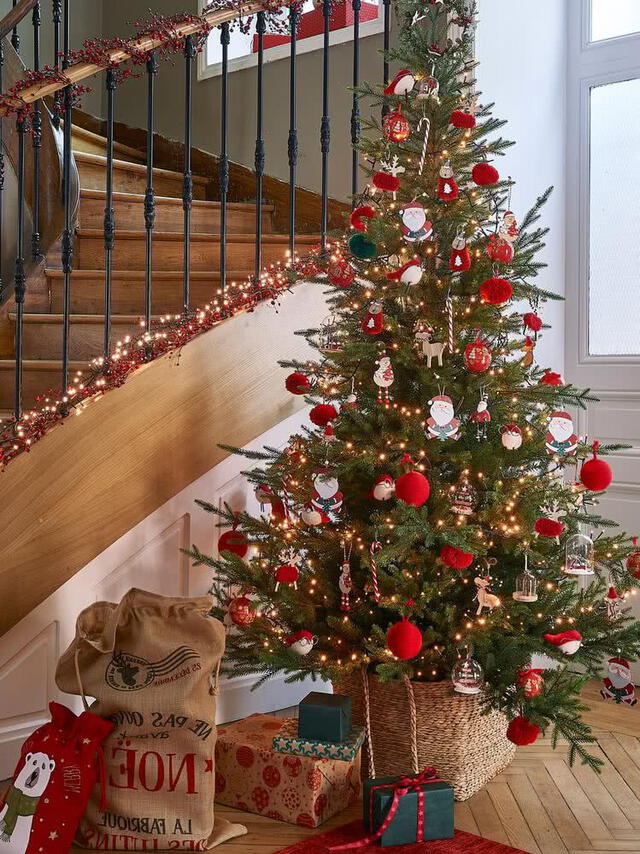 Árbol de Navidad clásico. Foto: Decoraideas