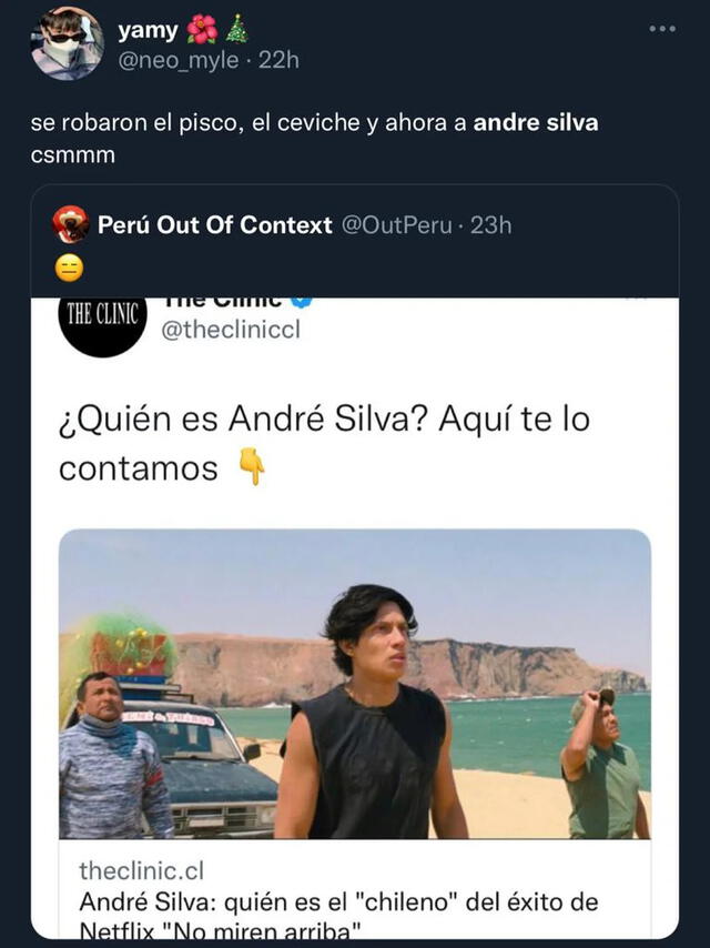 Redes reaccionan a André Silva identificado como "chileno". Foto: captura de Twitter