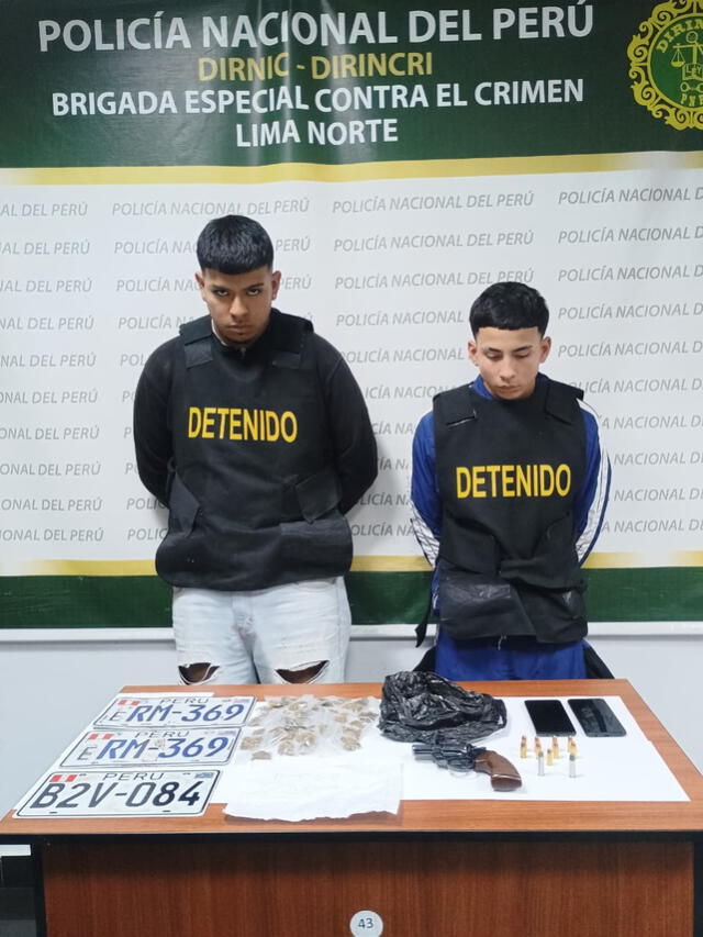 Ambos detenidos se encuentran a disposición de las autoridades. Foto: DIRINCRI Ambos detenidos se encuentran a disposición de las autoridades. Foto: DIRINCRI
