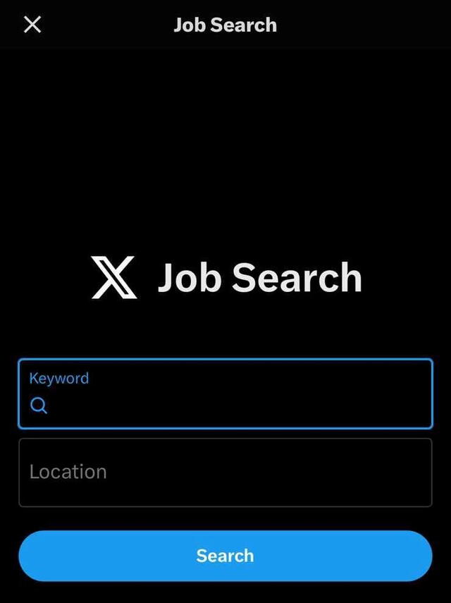 Interfaz de Job Search. Foto: captura de X   