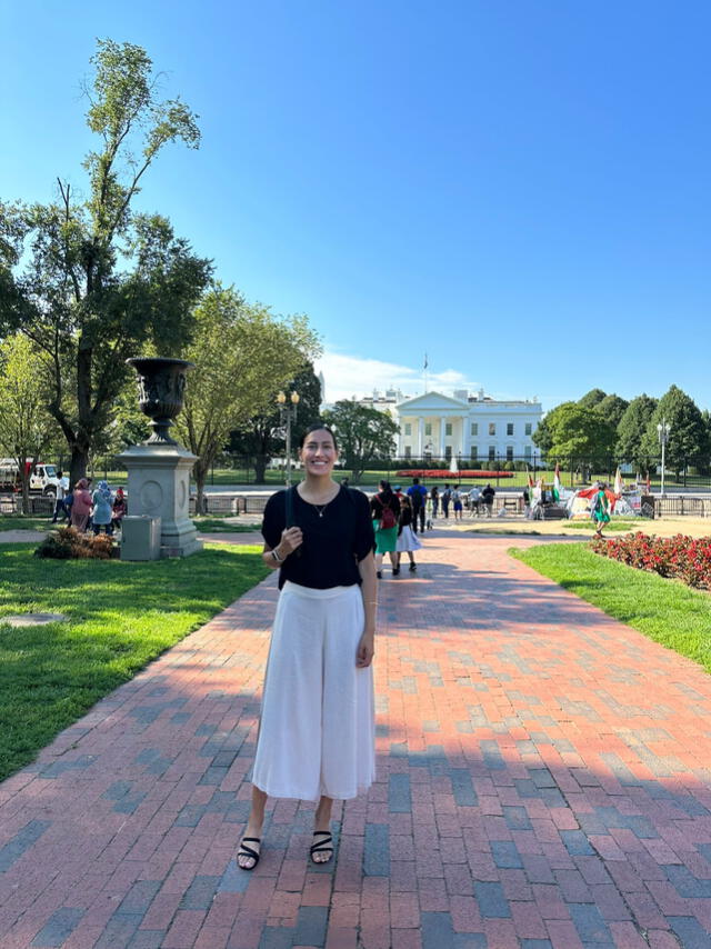  Andrea en Washington DC, donde trabajó en el Banco Mundial y el Banco Interamericano de Desarrollo (BID), 2023. Foto: archivo de la familia    