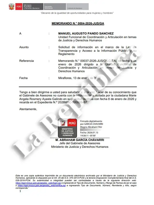 Se repite la explicación. Segundo documento entregado por el Minjus confirma que no se ha creado comisión prometida por Jerí. Foto: La República Se repite la explicación. Segundo documento entregado por el Minjus confirma que no se ha creado comisión prometida por Jerí. Foto: La República