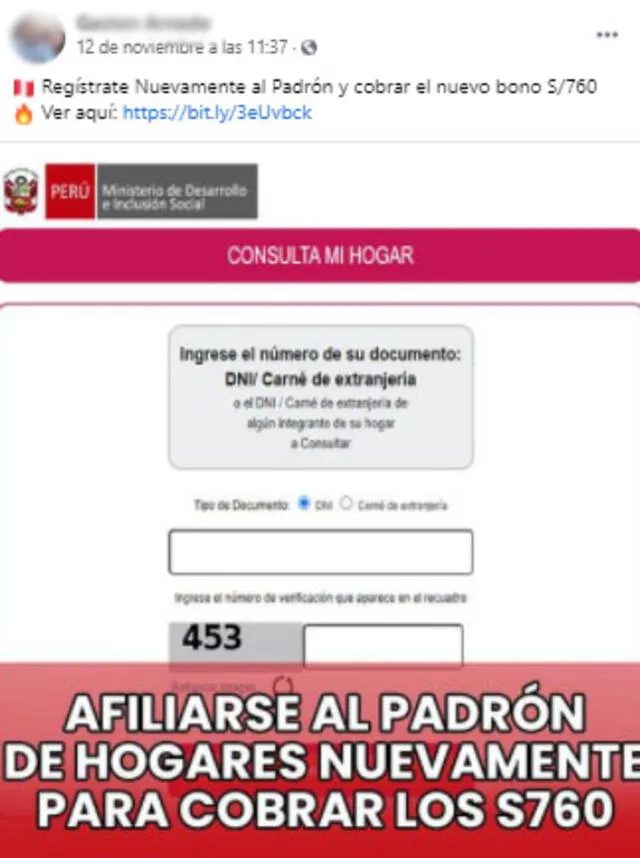 Imagen engañosa. Foto: captura en Facebook. Imagen engañosa. Foto: captura en Facebook.