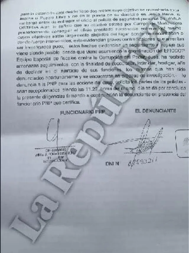 Marita Barreto seÃ±alÃ³ que este hecho evidenciarÃ­an un seguimiento y reglaje desde que asumiÃ³ la titular del Eficcop. Foto: DifusiÃ³n. 