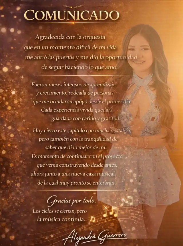 Comunicado de Alejandra Guerrero Comunicado de Alejandra Guerrero