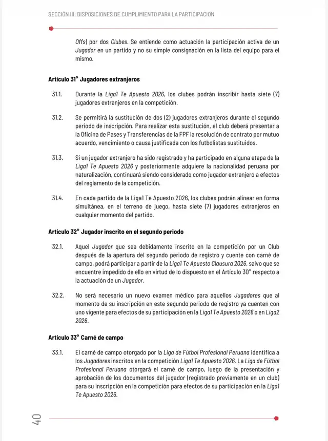 Bases de la Liga 1. Foto. Liga 1   