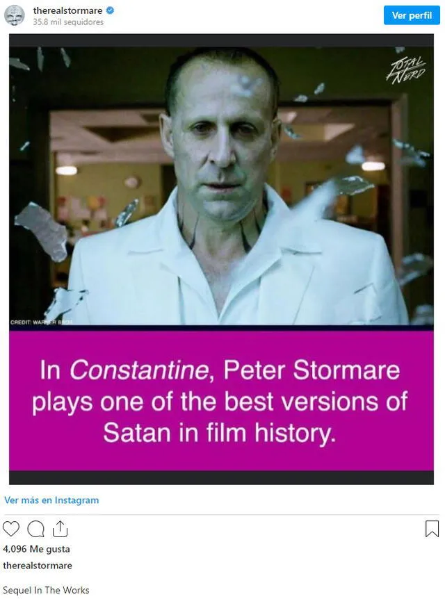 Constantine 2 estaría en desarrollo, según Peter Stormare. Foto: Instagram (@therealstormare)