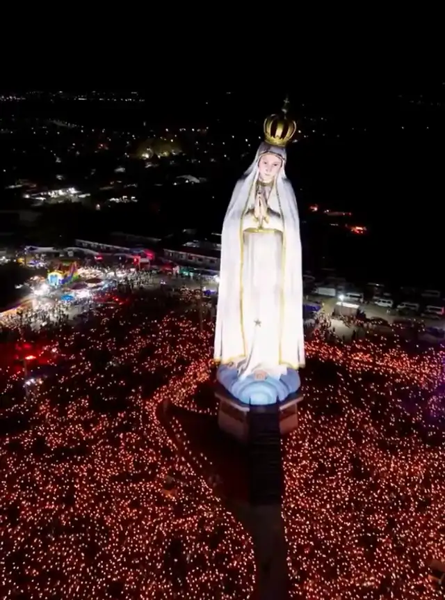 Inauguración de estatua de la Virgen de Fátima en Crato. Foto: X Inauguración de estatua de la Virgen de Fátima en Crato. Foto: X