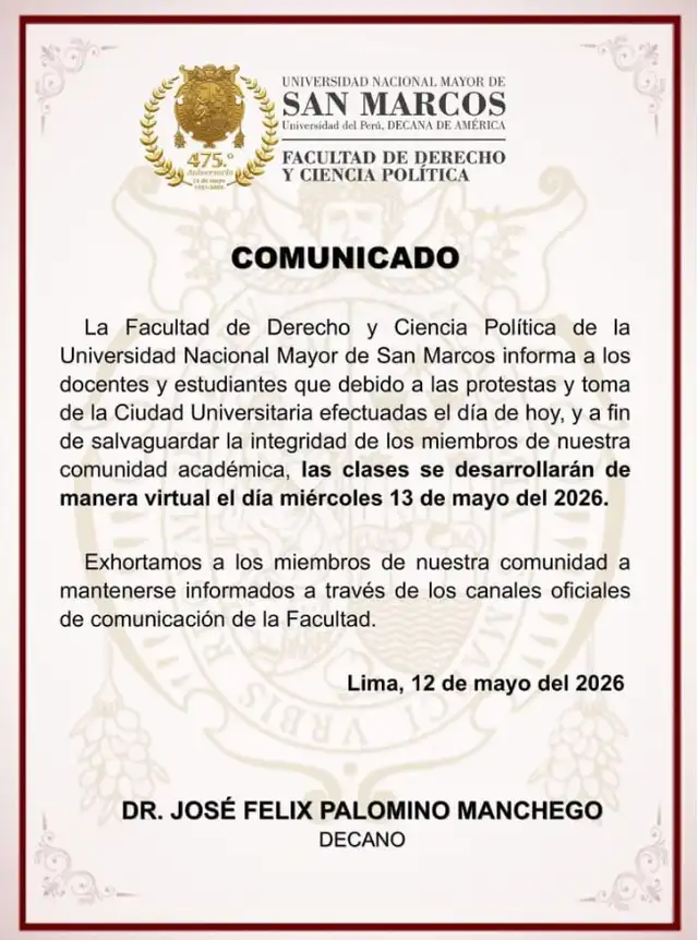 toma san marcos, clases virtuales