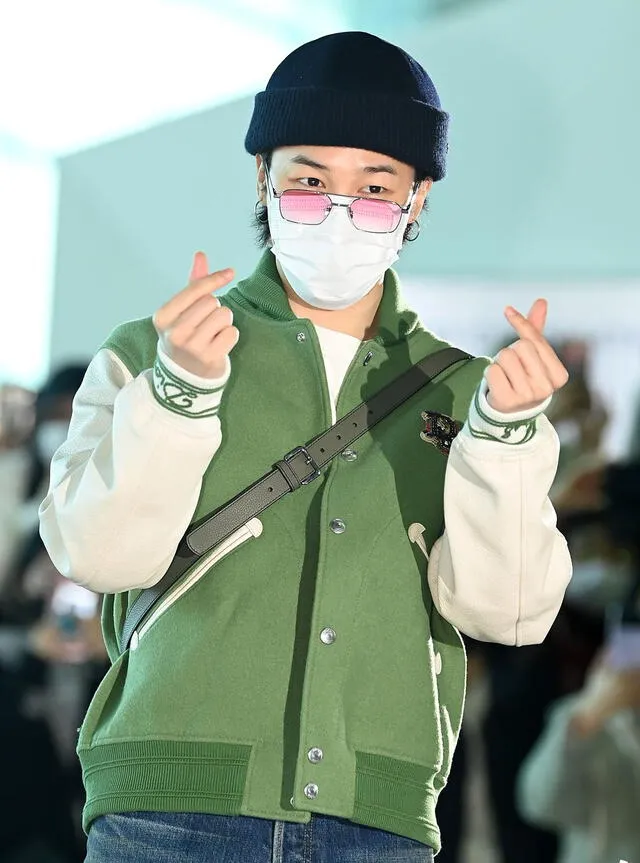 Jimin de BTS en el aeropuerto de Corea. Foto: Naver News