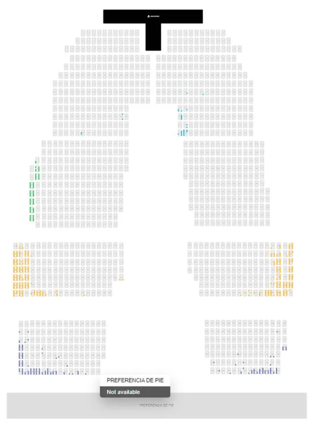 Asientos disponibles para el concierto del Grupo Firme al cierre de esta nota. Foto: Fanaticks   