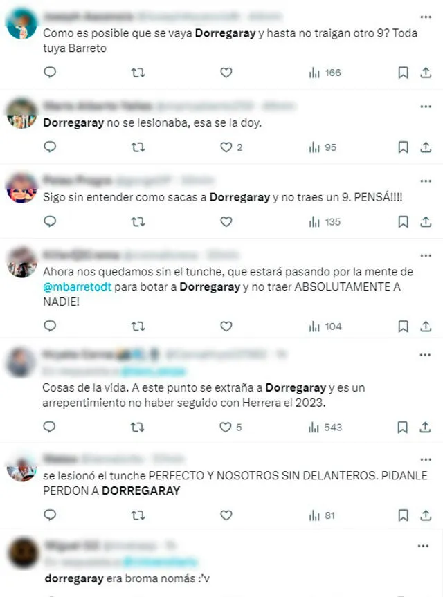 Esto comentaron los hinchas de Universitario sobre Diego Dorregaray. Foto: captura de X   