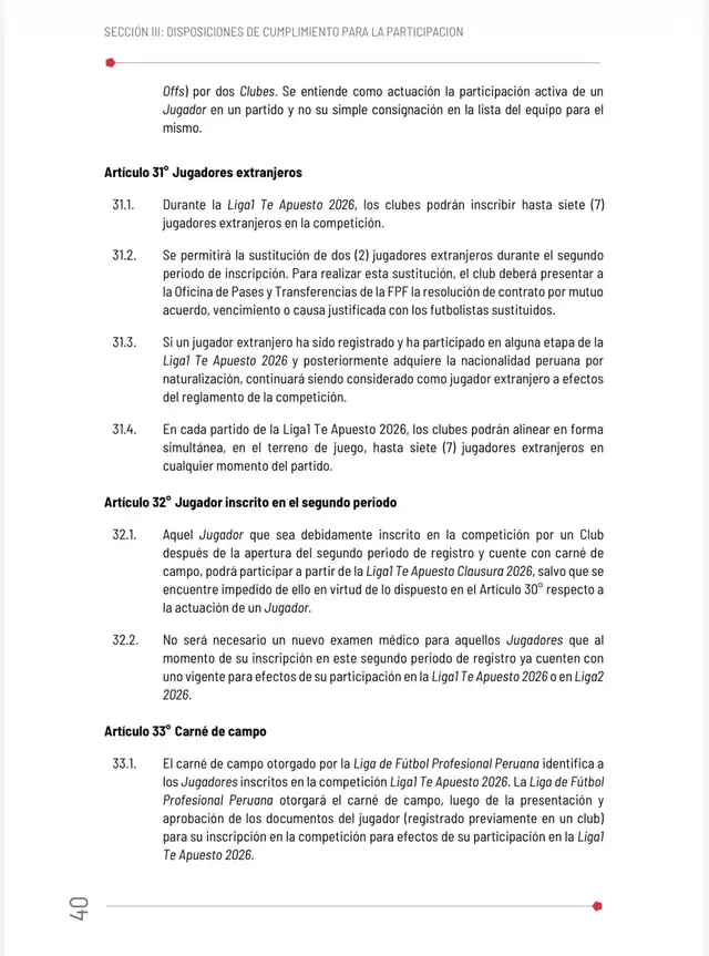 Bases del torneo peruano para la temporada 2026. Foto. Liga 1   