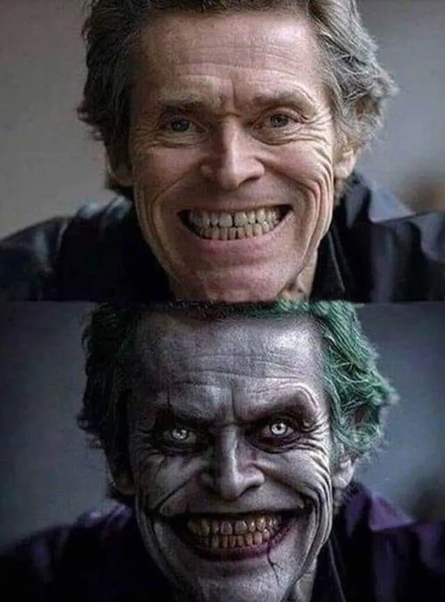 Fan art de Willem Dafoe como Joker. Foto: Facebook