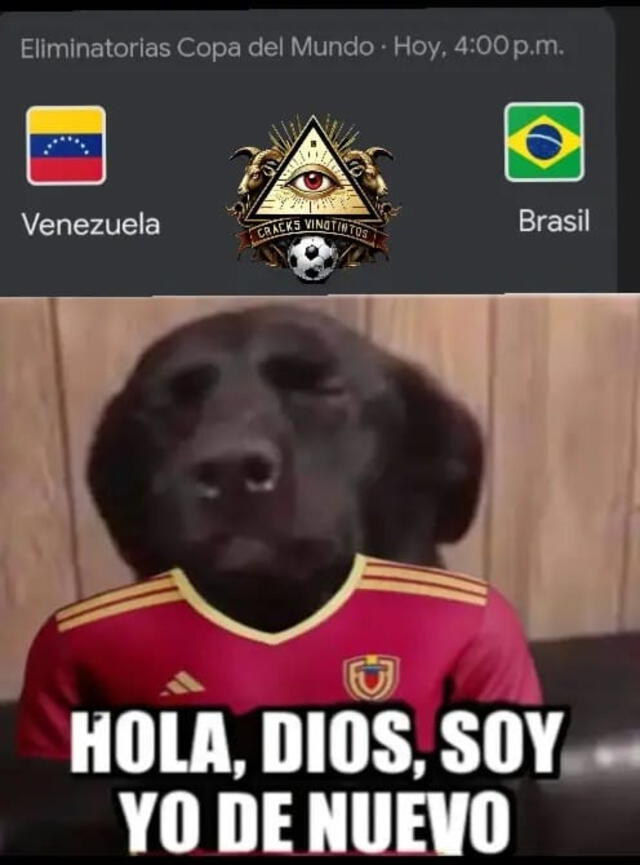  Memes previos al partido entre Venezuela y Brasil por las Eliminatorias 2026. Foto: Facebook/Crack Vinotintos   