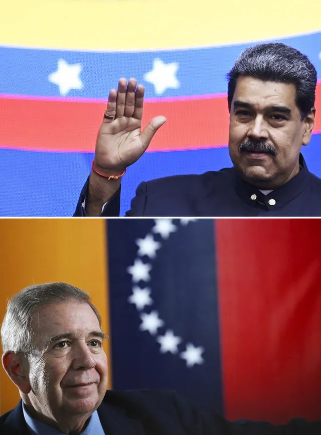 Venezuela celebrará elecciones el 28 de julio, con un pulso entre el presidente Nicolás Maduro, que busca un tercer mandato, y el opositor Edmundo González Urrutia. Foto: AFP  