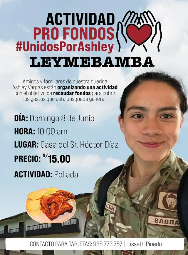 Familiares de Ashley Vargas realizarán una pollada en Chachapoyas