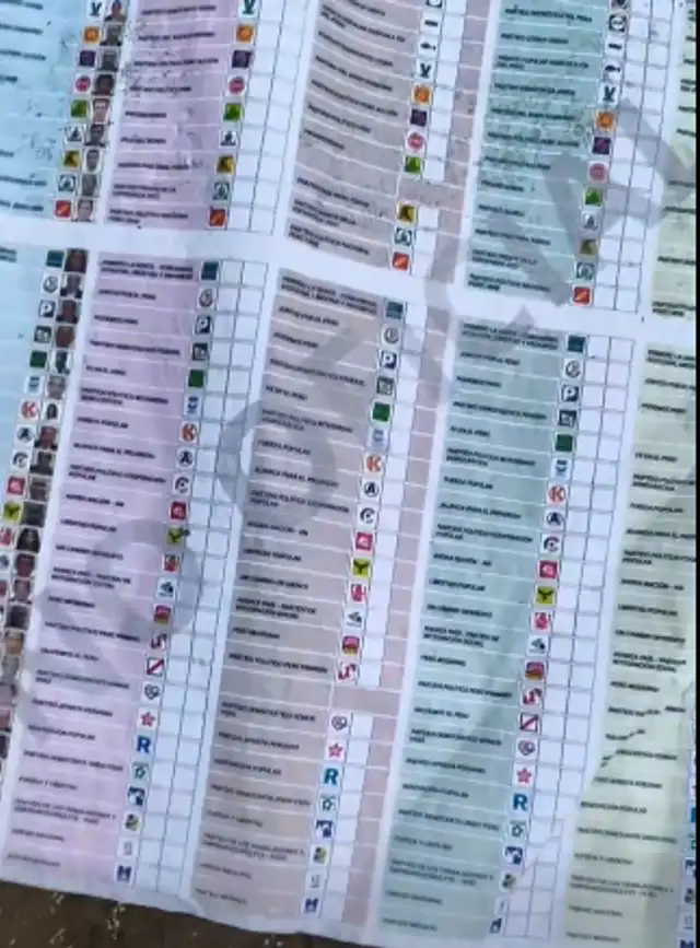 Cédulas encontradas llevan selladas la frase "NO OFICIAL". Foto: Facebook  