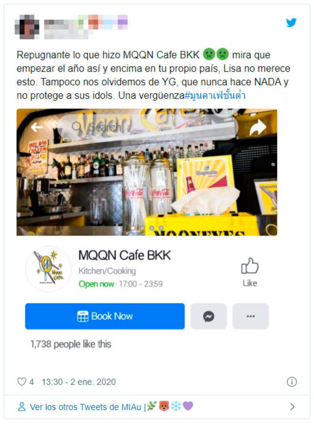 Los BLINKs internacionales expresaron su repudio por las publicaciones del dueño de café MQQN  sobre Lisa de BLACKPINK.