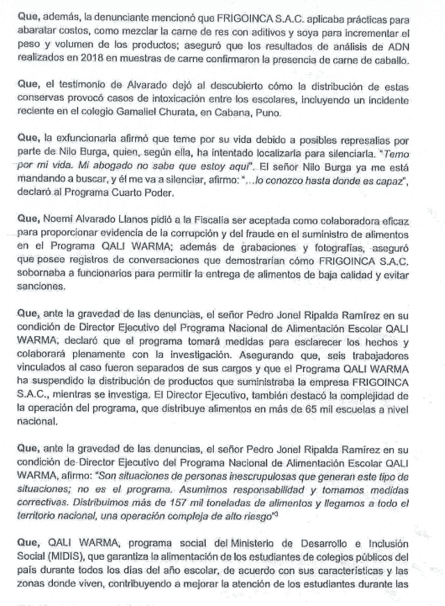 Argumentos de la moción de censura contra el ministro Julio Demartini 