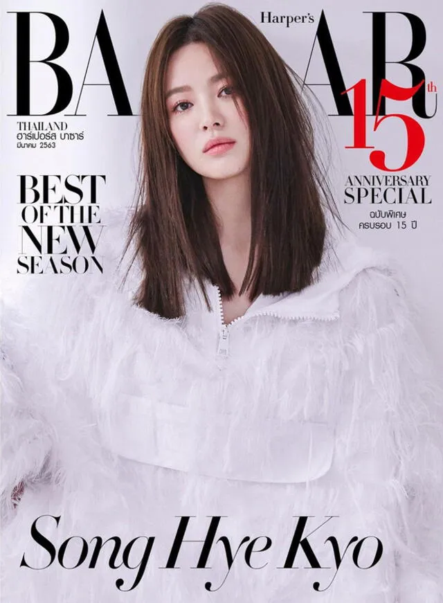 Song Hye Kyo en la portada de marzo de Harper's Bazaar Thailand.