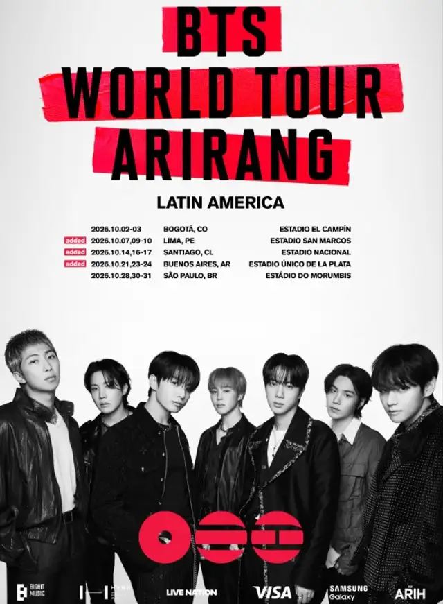 BTS agregó nuevas fechas por su gira en Sudamérica. Foto: difusión.
