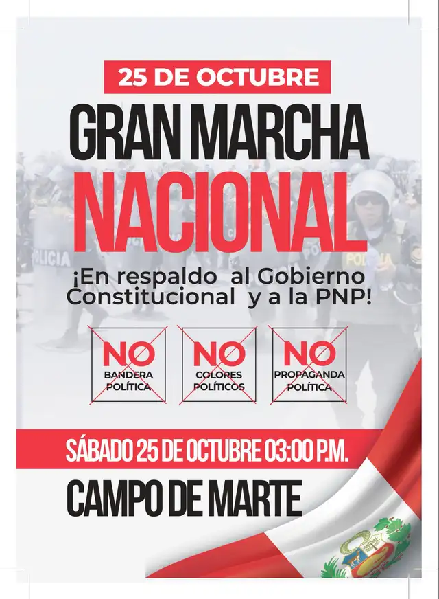 Convocatoria a marcha a favor de la PNP, pese a que el jefe de la institución aseguró que un suboficial disparó a Eduardo Ruiz Convocatoria a marcha a favor de la PNP, pese a que el jefe de la institución aseguró que un suboficial disparó a Eduardo Ruiz