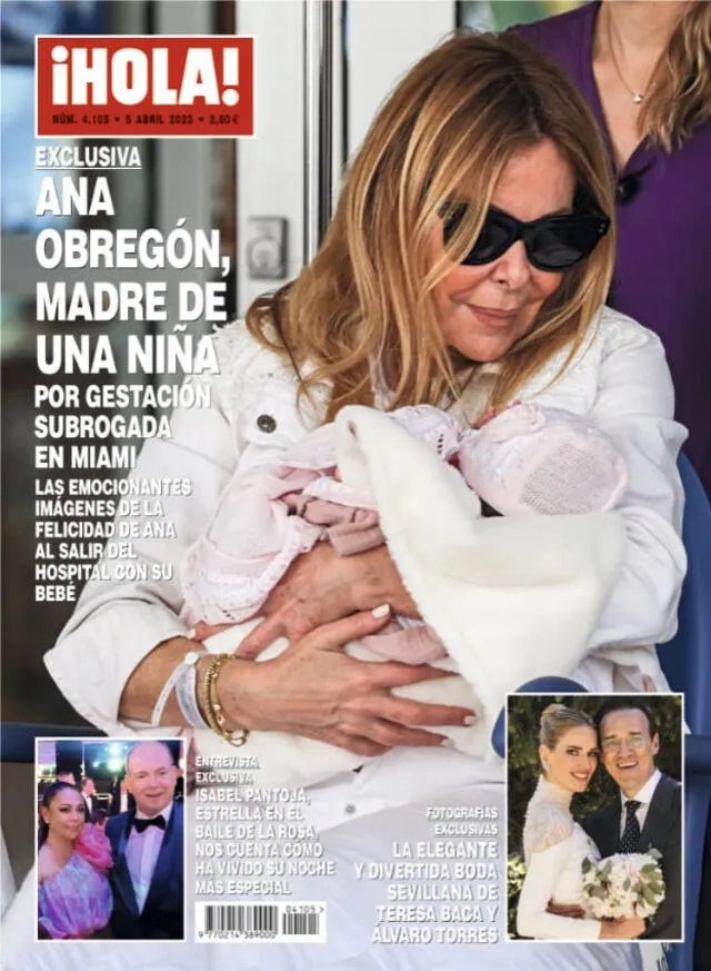 La foto de Ana Obregón saliendo de un hospital con una bebé y en silla de ruedas causó gran polémica. Foto: Revista ¡Hola!   
