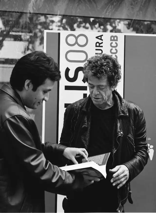 Martín Rodríguez-Gaona y Lou Reed. Kosmopolis 2008. Foto: MR-G. Martín Rodríguez-Gaona y Lou Reed. Kosmopolis 2008. Foto: MR-G.