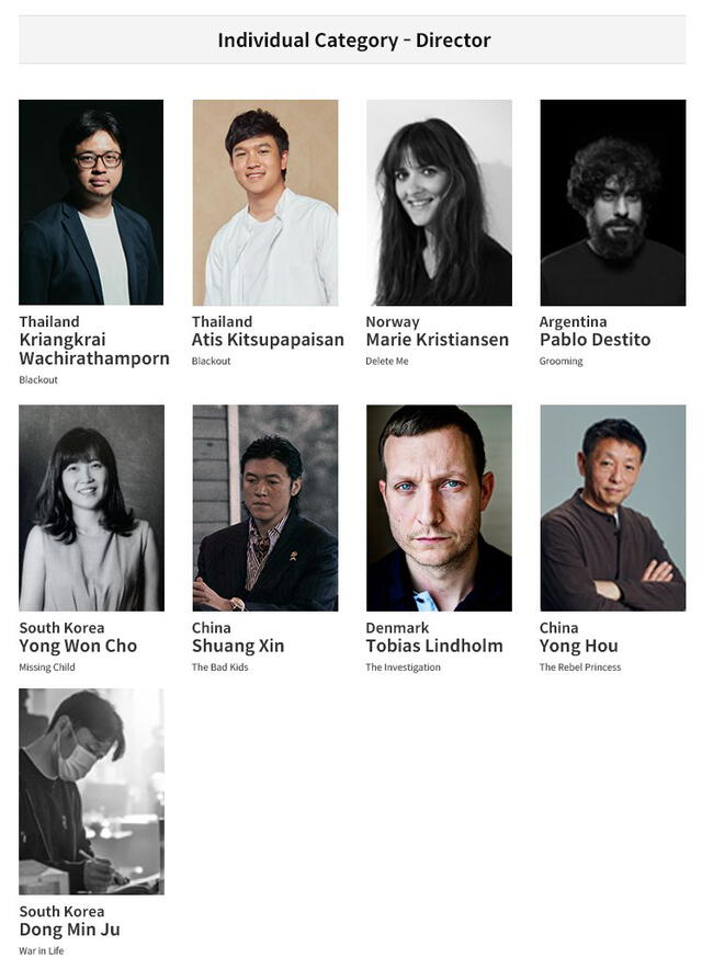 Seoul International Drama Awards: directores nominados. Foto: SDA