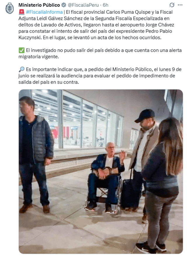  Comunicado de la Fiscalía. 