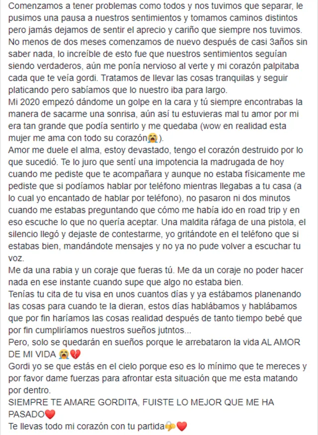 Carlos Pérez escribió una carta de despedida