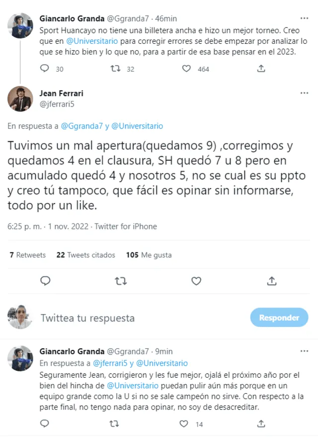 Universitario, Ferrari con Granda