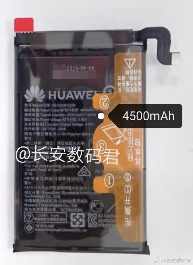 Huawei: se filtran las potentes baterías que tendrán los smartphones Mate 30