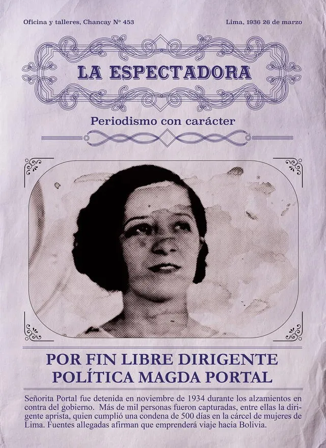 Magda Portal. Foto: Archivo de la mujer peruana