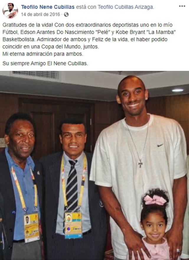 Kobe Bryant: el día que formó un tridente junto a Teófilo Cubillas y Pelé